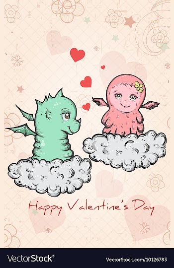 Valentines background vector image