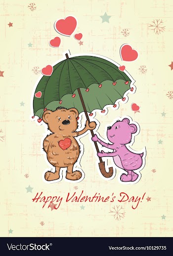 Valentines background vector image