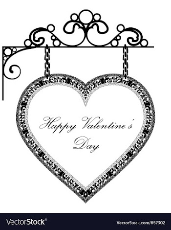 Valentines background with heart vector image