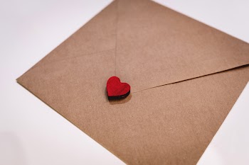 Valentines card envelope