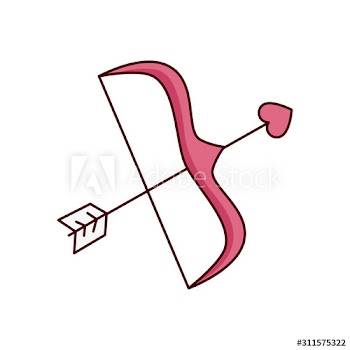 valentines day arch with arrow and heart design