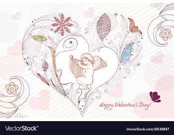 Valentines day background vector image