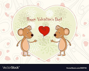 Valentines day background vector image