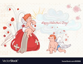 Valentines day background vector image