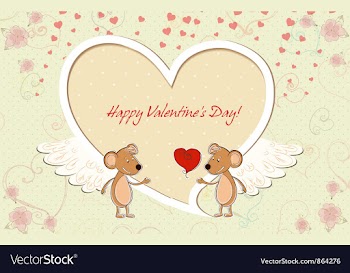 Valentines day background vector image