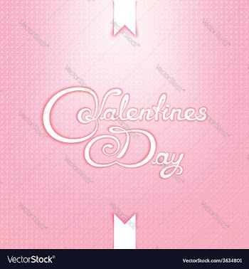 Valentines Day calligraphy lettering design vector image