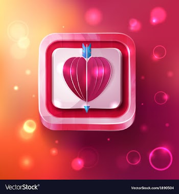  					Valentines day card with arrow vector image														