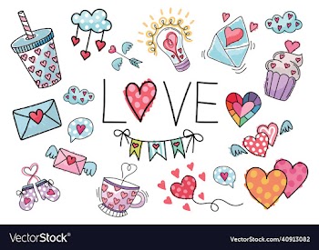 valentines day cute objects design