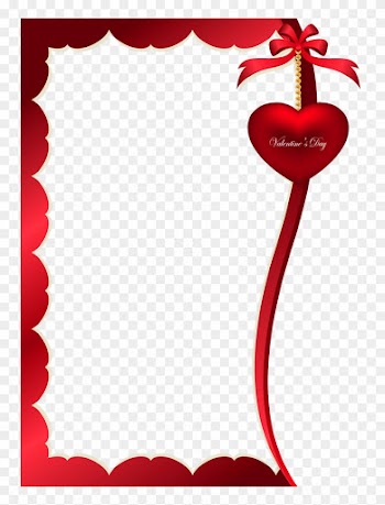 Valentines Day Decorative Ornament For Frame Png Clipart - Valentines Day Border Png