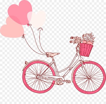 Valentines Day Drawing Clip art - Love tied bike 