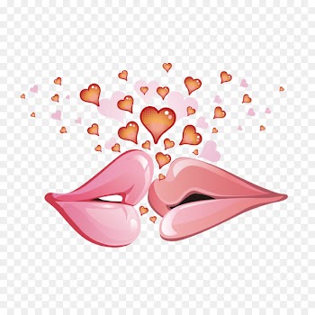 Valentines Day February 14 Love Heart Wallpaper - Kiss of lovers 