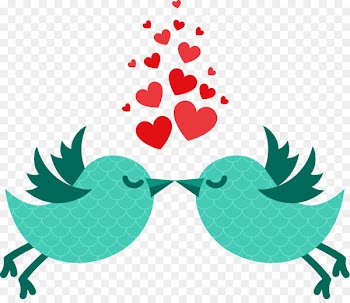 Valentines Day February 14 Love Illustration - Qinmi two birds 