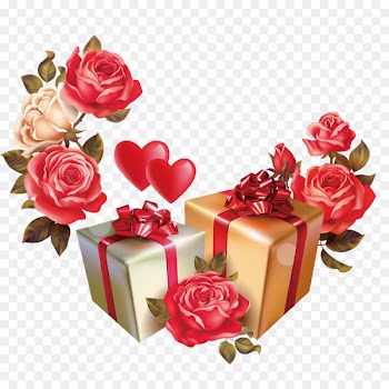 Valentines Day Gift Flower Box Clip art - gift 