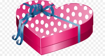Valentines Day, Gift, Heart, Pink PNG