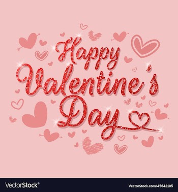 valentines day glitter lettering