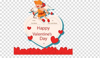 Valentines Day Greeting card , color Cupid Valentine's Day Greeting Cards transparent background PNG clipart