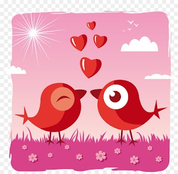 Valentines Day Greeting card Cuteness Wish - Valentine Love Birds 