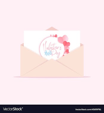 valentines day greeting card letter