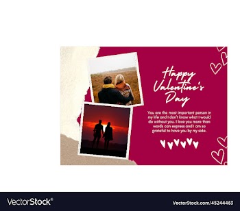 valentines day greeting card template