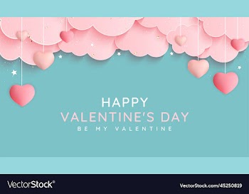 valentines day greeting card template with