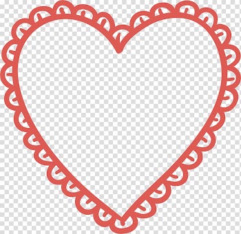 Valentines Day Heart Black and white , Lace heart transparent background PNG clipart