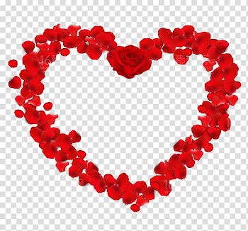 Valentines Day Heart frame , Rose Heart transparent background PNG clipart
