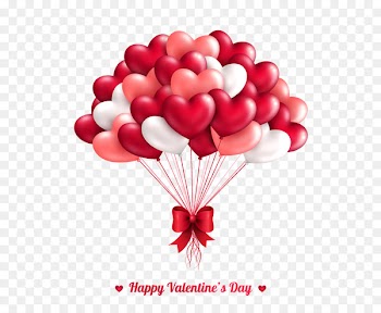Valentines Day Heart Greeting card Balloon - Vector cartoon balloon 