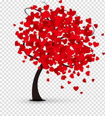 Valentines Day Heart , Romantic Valentine's Day tree, heart-shaped tree leafed transparent background PNG clipart