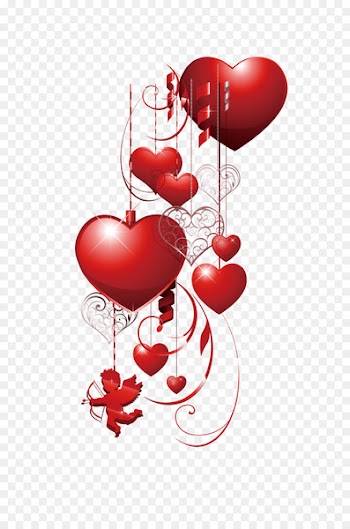 Valentines Day Heart Scalable Vector Graphics Clip art - Cupid love red decorative pattern 