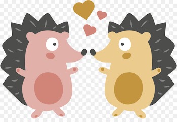 Valentines Day Illustration - Hedgehog 