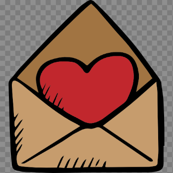 Valentines Day Letter PNG Image Background