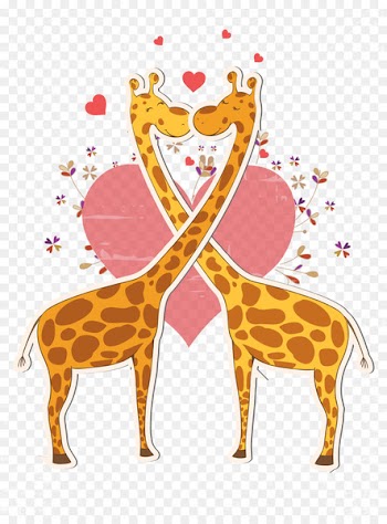 Valentines Day Northern giraffe Greeting card Gift Clip art - Vector giraffe 