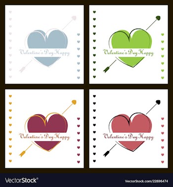 Valentines day party flyer eps10 vector image