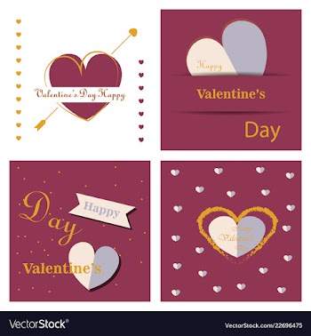 Valentines day party flyer eps10 vector image