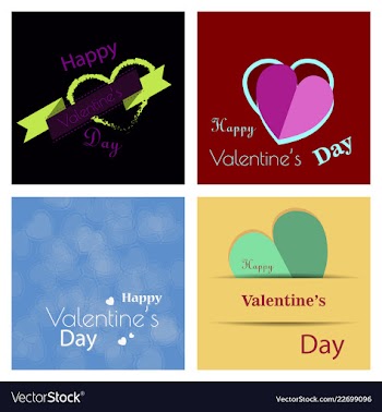 Valentines day party flyer eps10 vector image