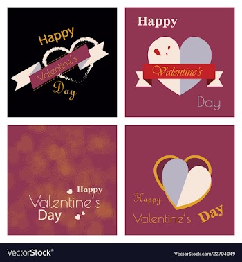 Valentines day party flyer eps10 vector image