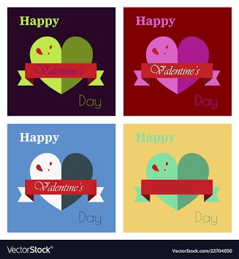 Valentines day party flyer eps10 vector image