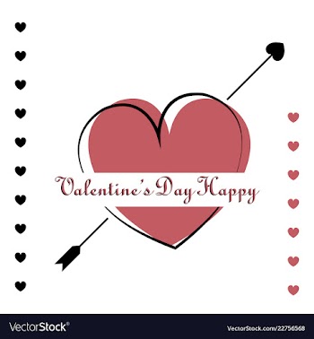 Valentines day party flyer eps10 vector image