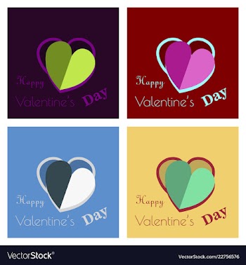 Valentines day party flyer eps10 vector image