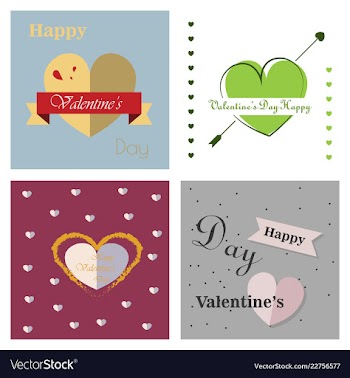 Valentines day party flyer eps10 vector image