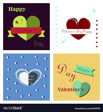 Valentines day party flyer eps10 vector image