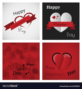 Valentines day party flyer eps10 vector image