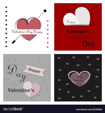 Valentines day party flyer eps10 vector image