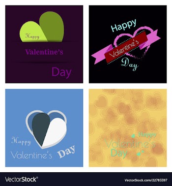 Valentines day party flyer eps10 vector image