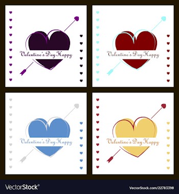 Valentines day party flyer eps10 vector image