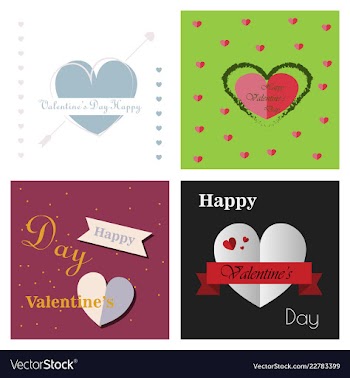 Valentines day party flyer eps10 vector image