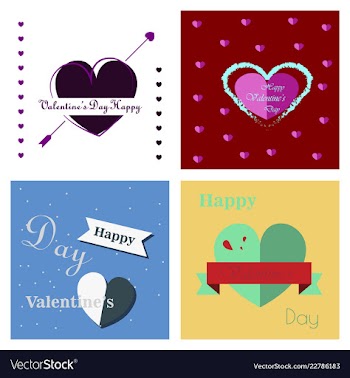 Valentines day party flyer eps10 vector image