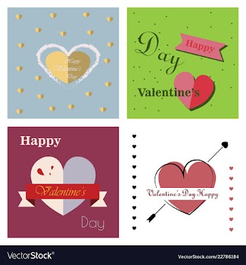 Valentines day party flyer eps10 vector image