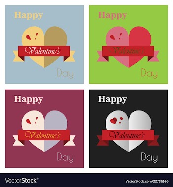 Valentines day party flyer eps10 vector image