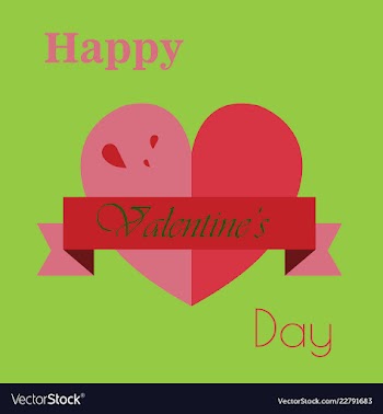 Valentines day party flyer eps10 vector image